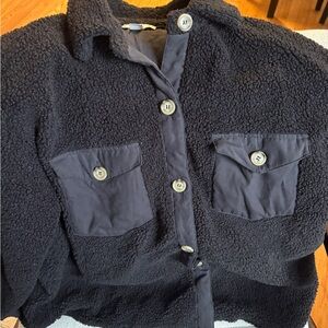 HYFVE Black Teddy Textured Jacket